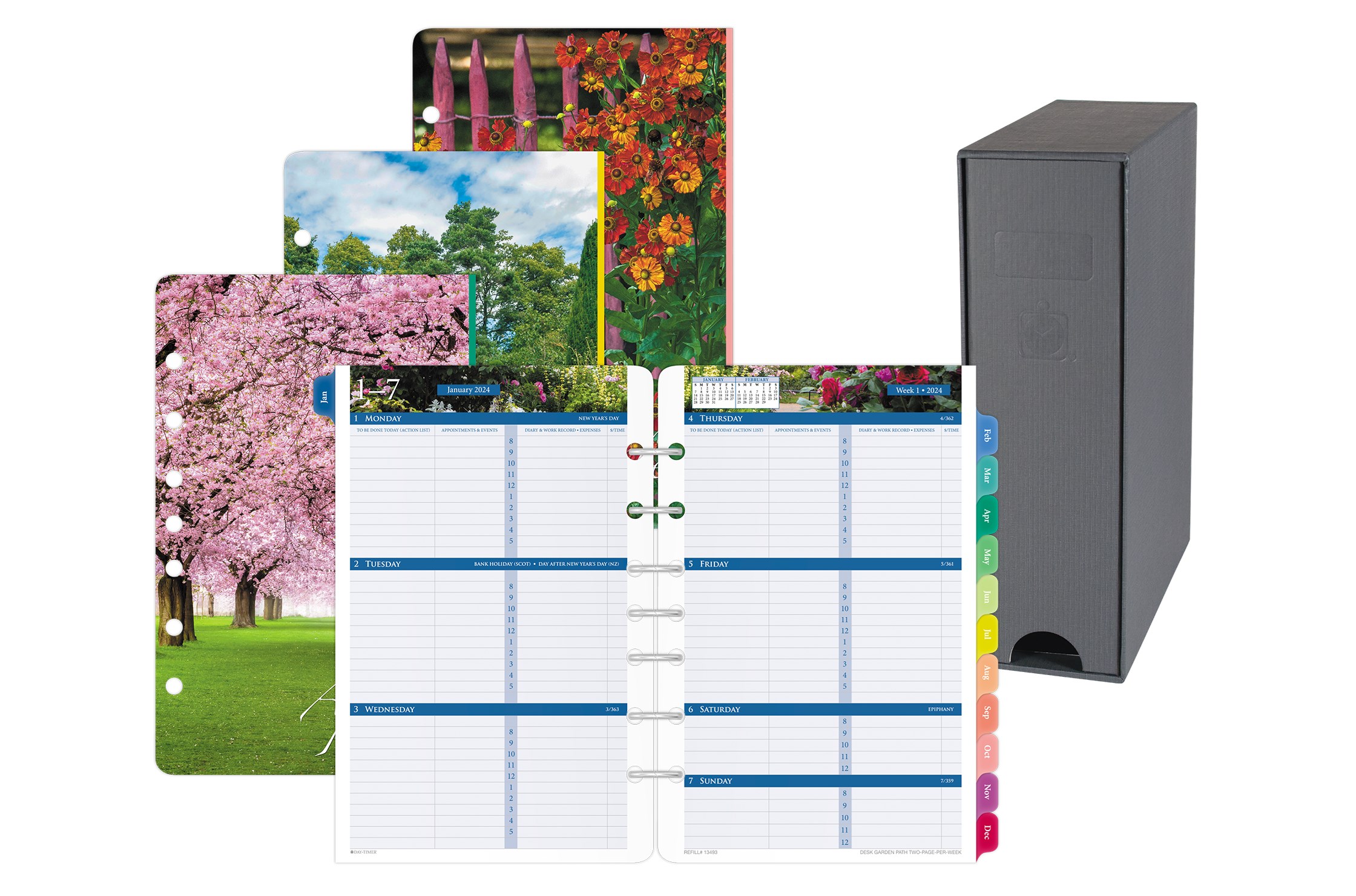 DayTimer® Garden Path 2024 Two Page Per Week Planner Refill and